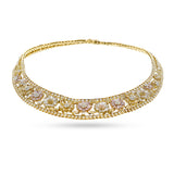 Floral Yellow, White and Pink Diamond Necklace, 18k, Stefan Hafner
