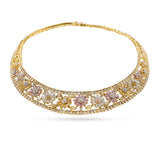 Floral Yellow, White and Pink Diamond Necklace, 18k, Stefan Hafner