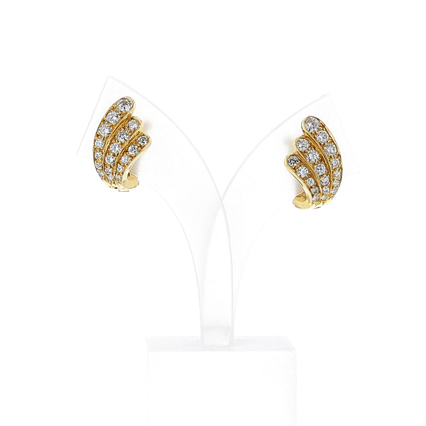 Van Cleef & Arpels Three Arch Earrings, 18k