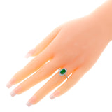 GIA Certified Natural Octagonal Step-Cut Emerald and Diamond Ring, 18k