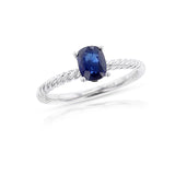 GIA Certified 0.80 ct. Unheated Burma Sapphire Ring, 14k White