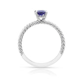 GIA Certified 0.80 ct. Unheated Burma Sapphire Ring, 14k White