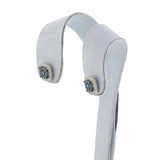 Blue Diamond and White Diamond Square Studs, 18K