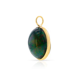 Black Opal Cabochon Pendant, 18k