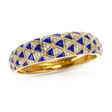 Van Cleef & Arpels French Lapis Lazuli & Diamond Necklace, Earring, Ring, Bangle