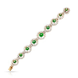 Alexandre Reza Carved Emerald and Diamond Bracelet, 18k