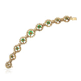 Alexandre Reza Carved Emerald and Diamond Bracelet, 18k