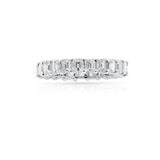 Emerald-Cut 4.6 ct. Diamond Eternity Band, 18k White Gold