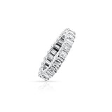 Emerald-Cut 4.6 ct. Diamond Eternity Band, 18k White Gold