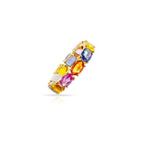 Oval Multi Sapphire Eternity Band, 18K