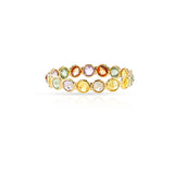Round Multi-Sapphire Cut Stone Band, 18K