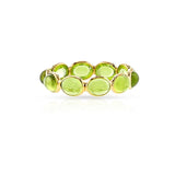 Oval Peridot Cabochon Band, 18K