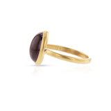 Garnet Matte Finish Statement Ring, 18k