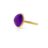Amethyst Matte Finish Statement Ring, 18K