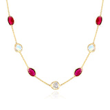 Rainbow Moonstone and Pink Tourmaline, 18K