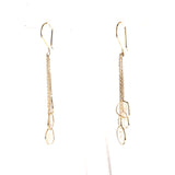 Diamond Slices Hanging Trio Earrings, 18K