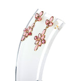 Pink Tourmaline Cocktail Dangling Earrings, 18k