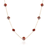 Kite-Shape Garnet Necklace, 18k