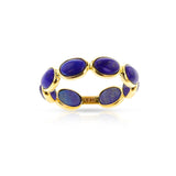 Oval Lapis Cabochon Band, 14k