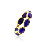 Oval Lapis Cabochon Band, 14k