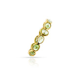 Green Sapphire Rose Cut Eternity Band, 14k