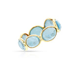 Aquamarine Rose Cut Band, 14k