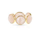 Rose Quartz Rose Cut Eternity Band, 14k Yellow Gold