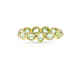 Green Sapphire Rose Cut Eternity Band, 14k