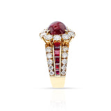 Van Cleef & Arpels Ruby Cabochon and Diamond Ring, 18k