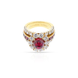 Van Cleef & Arpels Ruby Cabochon and Diamond Ring, 18k