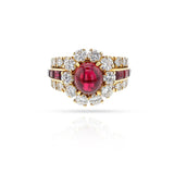 Van Cleef & Arpels Ruby Cabochon and Diamond Ring, 18k
