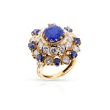 Vourakis Certified Unheated Sapphire and Diamond Earrings, Brooch, and Ring Suite 18k