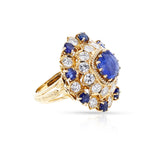 Vourakis Certified Unheated Sapphire and Diamond Earrings, Brooch, and Ring Suite 18k