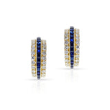Van Cleef & Arpels Sapphire and Diamond Half Hoop Earrings, 18k