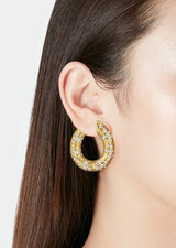 Van Cleef & Arpels (Péry et Fils) Diamond and Gold Hoop Earrings