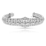 Mid-Century Old-European Cut Diamond Platinum Bracelet