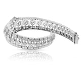 Mid-Century Old-European Cut Diamond Platinum Bracelet