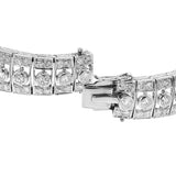 Mid-Century Old-European Cut Diamond Platinum Bracelet