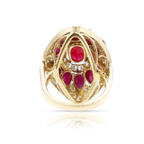BVLGARI Ruby and Diamond Cocktail Ring, 18k