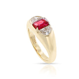 BVLGARI Emerald-Cut Ruby and Diamond Ring, 18k