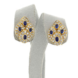 Van Cleef & Arpels Four Sapphire Cabochon and Diamond Earrings, 18k