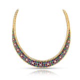 Mauboussin Ruby, Emerald, Sapphire and Diamond Necklace, 18k