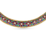 Mauboussin Ruby, Emerald, Sapphire and Diamond Necklace, 18k