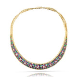 Mauboussin Ruby, Emerald, Sapphire and Diamond Necklace, 18k