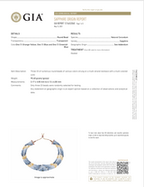 GIA Certified Genuine Round Yellow and Blue Sapphire Sphere Beads Necklace