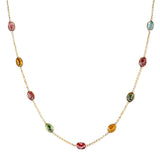 Multi-Tourmaline Necklace, 18k