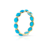 Turquoise Cabochon Band, 18k
