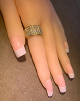 Van Cleef & Arpels Five Row 6.70 carat Diamond Band with Original Box, 18k Gold