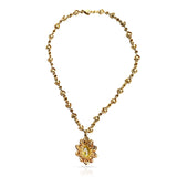 Van Cleef & Arpels 1970s No Heat Ceylon Yellow Sapphire and Diamond Necklace and Earring Set