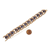 Tiffany & Co. Sapphire and Weaved Gold 7" Bracelet